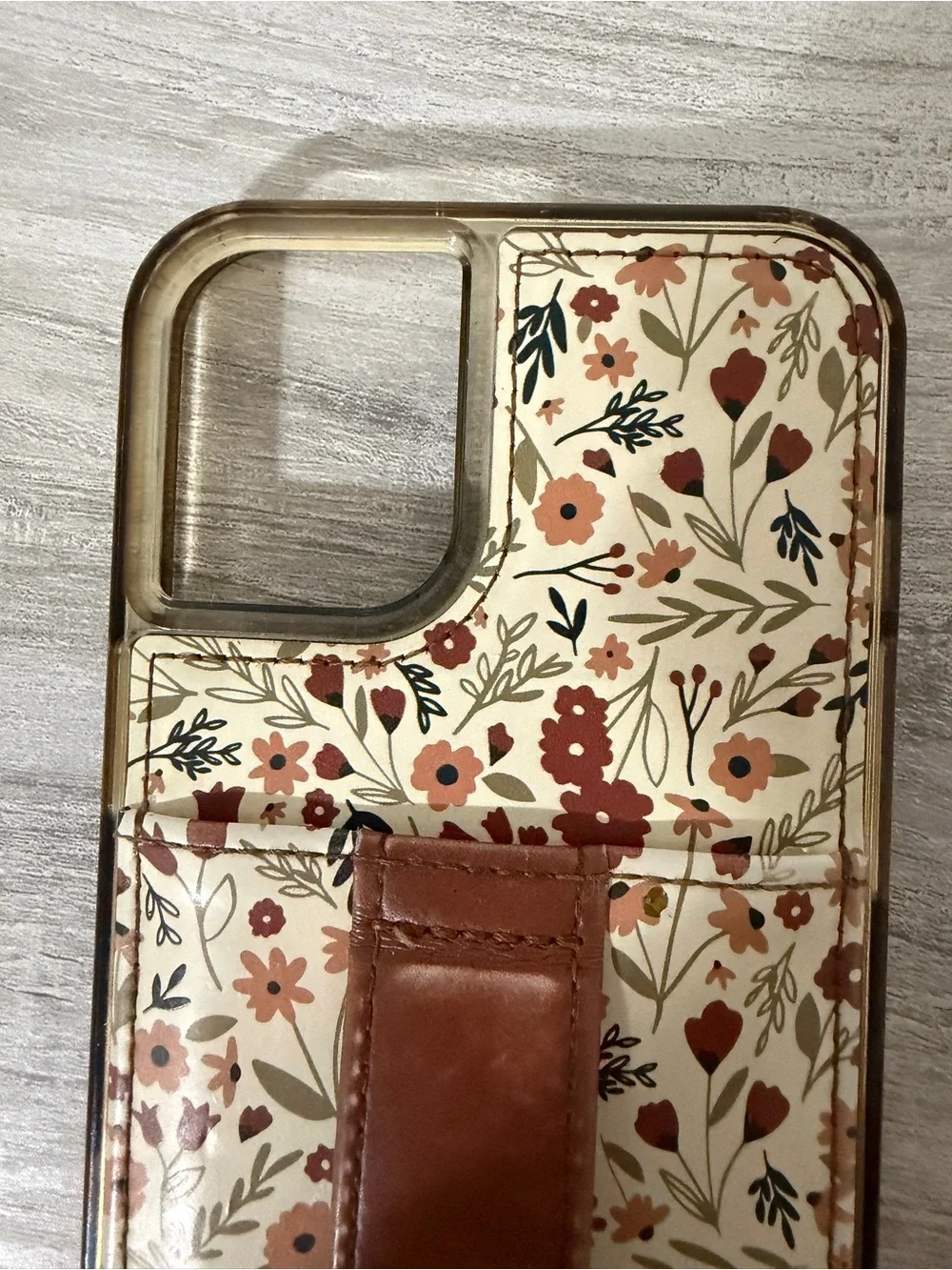 Walli Cases Harvest Fields IPhone 16 Plus Phone Case Floral Brown Wallet Card